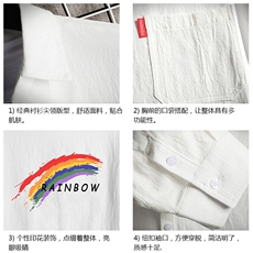 QC58064-P45亚麻七分袖衬衫男大码五分袖衬衣男短袖网格挂拍，男装衬衫，电商A040A