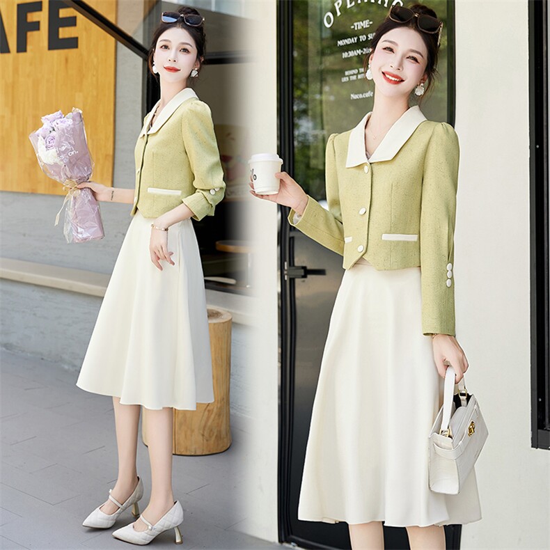 大量现货高级感气质宝妈产后满月外出哺衣裙套装上班小香风，女装套装/套裙，芭米依尚