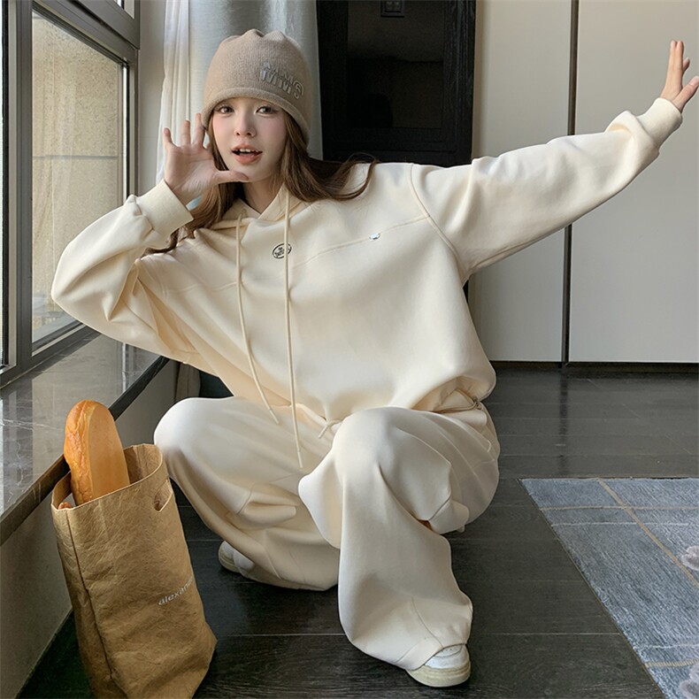 温柔系炸街休闲运动套装女春秋2025新款卫衣两件套减龄洋气时尚,女装套装/套裙,2C317