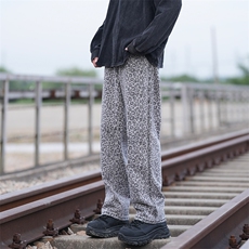 美式复古豹纹直筒百搭休闲男女牛仔裤XZ610A-1-1319-P55，男装牛仔裤，星座610A-1