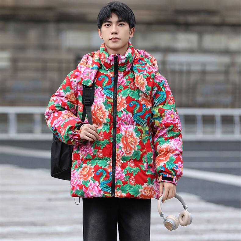 N1新中式团队表演出汉服男女棉衣面包服保暖防寒棉服棉袄情侣装图片