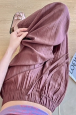 8XL-M棉麻休闲裤男防蚊裤冰丝宽松阔腿裤肌理感拖地裤男K9133P58，男装休闲裤，电商D206-1