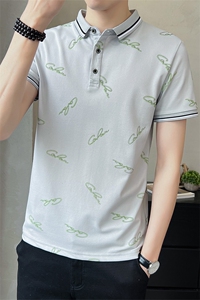 @店主风 新款Polo衫男印花袖T恤男士高品质半袖PT07-P45图片