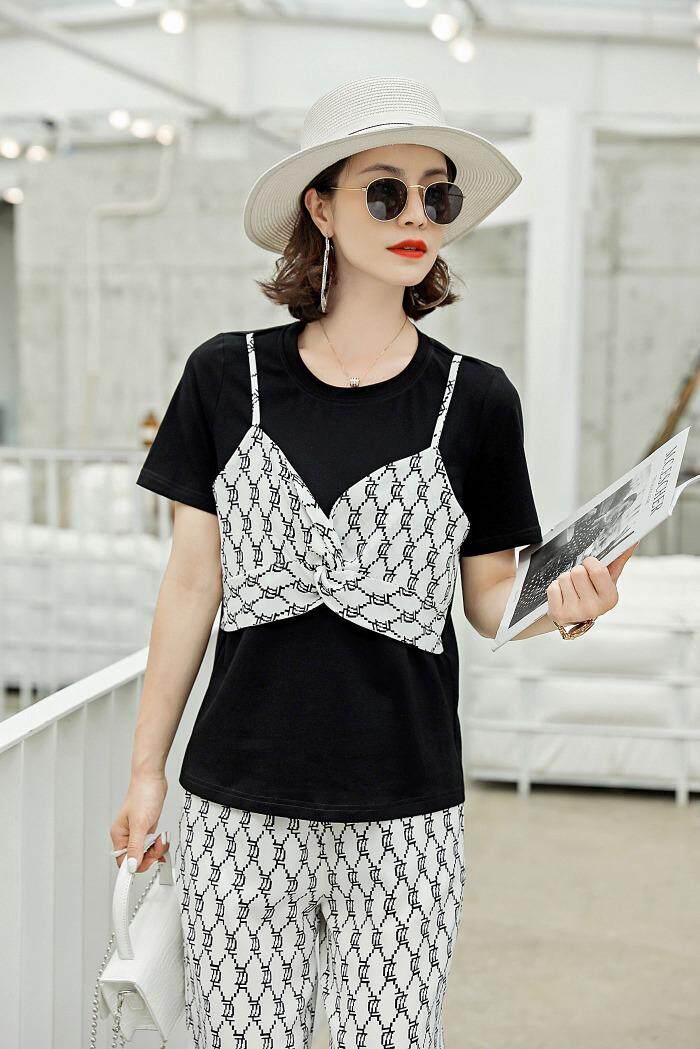 现货夏季冰丝套裤，女装，亿炫