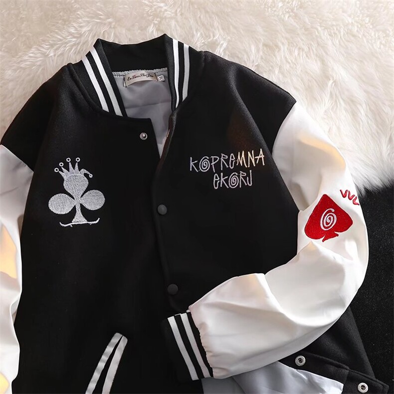 潮流夹克潮男春季棒球服毛呢拼皮外套C621P55,男装夹克,星座1116-2