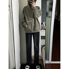 B221美式ins高街暗黑光版修身微喇牛仔裤LK23137-P55控78，男装牛仔裤，电商B221