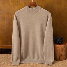 2025年秋季圆领时尚百搭通勤简约休闲，男装羊绒套衫，米亚康羊绒