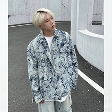 B327-JK03-P125-无差价直播高品质拼接牛仔夹克168，男装夹克，电商B327