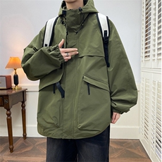 现货5W件冬季三防美式boxy解构连帽雪山冲锋衣棉衣男女棉服厚外套，男装夹克，电商A443