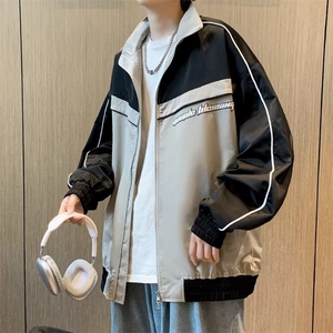 夹克男韩版潮流拼色痞子帅气棒球服2023秋冬新款ins外套W5390-P60