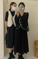 秋季新款小香马甲，女装马夹，唇蔻