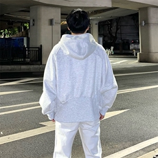 LightWeight春季新品短款360g连帽套头半拉链显肩宽健身卫衣外套，男装卫衣，电商A486-1