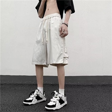 夏装休闲短裤男潮牌ins宽松休闲中裤韩版五分裤DK02527-P35，男装休闲裤，星座308B-1