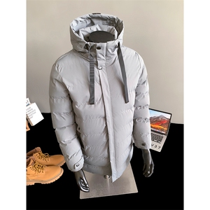 冬季中长裤男士棉服休闲连帽棉袄修身棉衣潮流青年A266-MY901-P80图片