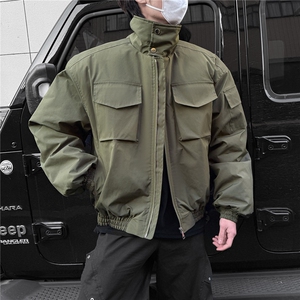 2026冬装飞行员夹克棉服厚外套男装冬季宽松立领棉衣S378特95图片