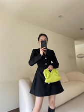 提花褶皱西装裙，女装西装，LION&CAT(2F)