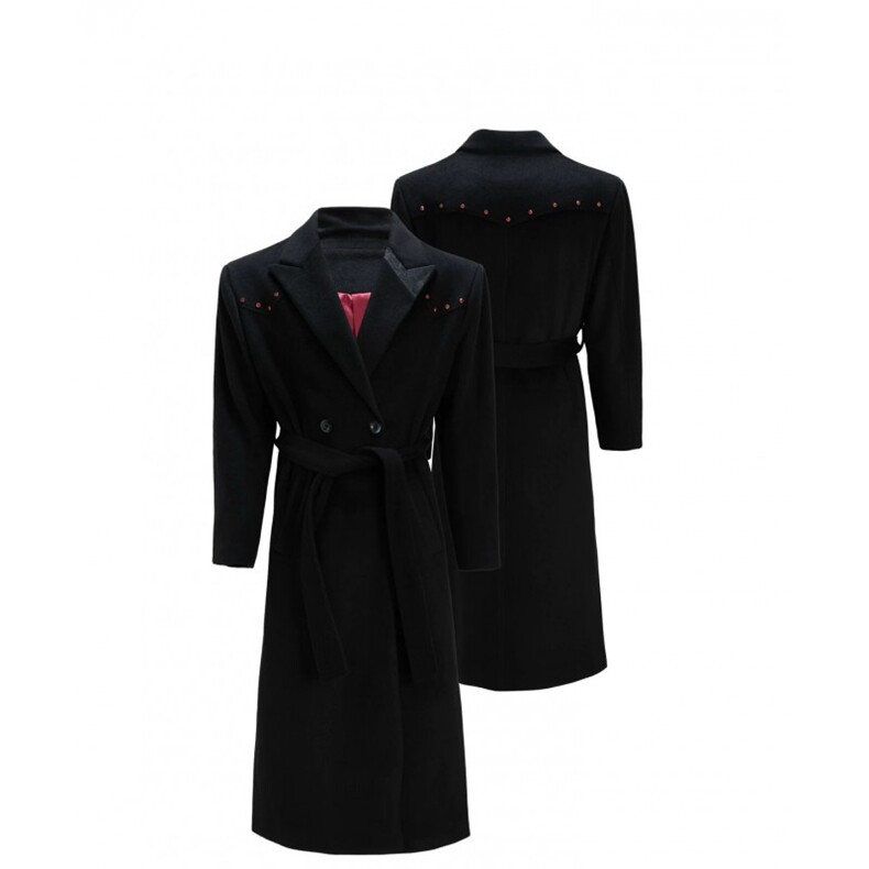 25贵气红钻设计感廓形垫肩毛呢大衣长款高级外套mj1092-p178，男装毛呢大衣，电商B288