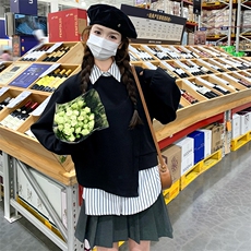 【已出货】2026春两件套可单穿套头卫衣2C372-9022-P100控178，女装短外套，2C372