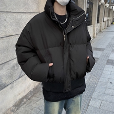 F13-P80美式复古保暖短款面包服男2024冬季潮牌加厚立领棉衣外套，男装棉衣，星座512-6
