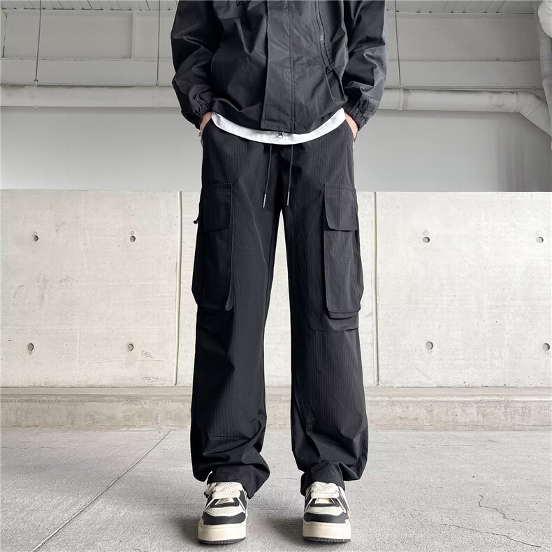 工装休闲裤男韩版潮流大口袋高街帅气2024冬季ins长裤K5900-P39,男装休闲裤,星座412-3