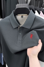 爆夏季男款棉透气polo衫长袖潮流上衣百搭商务风刺绣男装，男装T恤，钱塘6003（原4033）