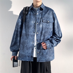 夹克男潮流翻领时尚春秋韩版帅气青年百搭外套男士衬衣WY7231-P72图片