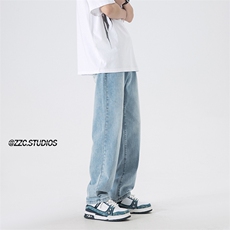 美式高街弹力修身直筒牛仔裤货号D325KN65P55，男装牛仔裤，电商D325