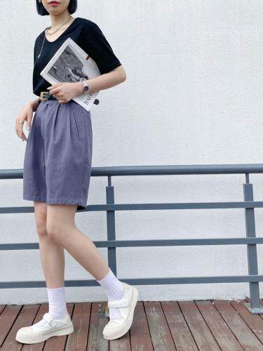 【现货】夏季腰带五分裤，女装，一·贝宣