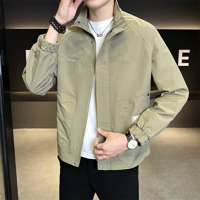 JK407-P80男士外套春秋季2025新款休闲青年夹克衫男装立领上衣,男装夹克,星座507A（原星座306B-2）