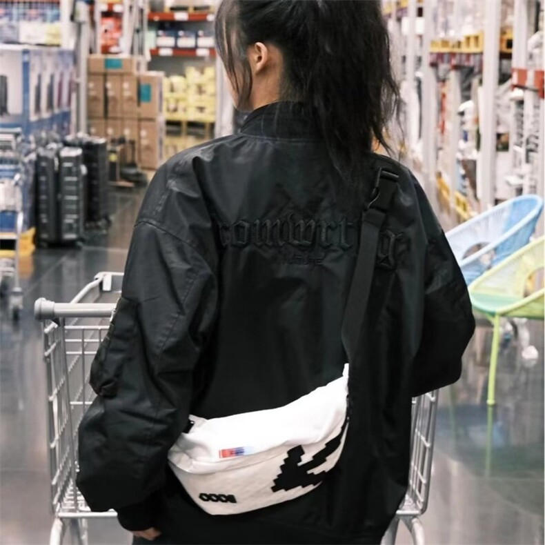 A129-P55秋冬休闲宽松棒球服上衣男日系潮牌刺绣飞行夹克美式,男装夹克,电商B323A