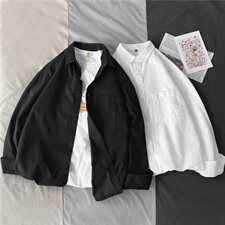 2021春秋季新款男士长袖衬衫纯色韩版休闲工装衬衣202-7-GC15，男装衬衫，星座1302