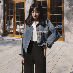 复古港风chic短款牛仔外套女春秋小个子2025新款上衣百搭牛仔衣冬图片