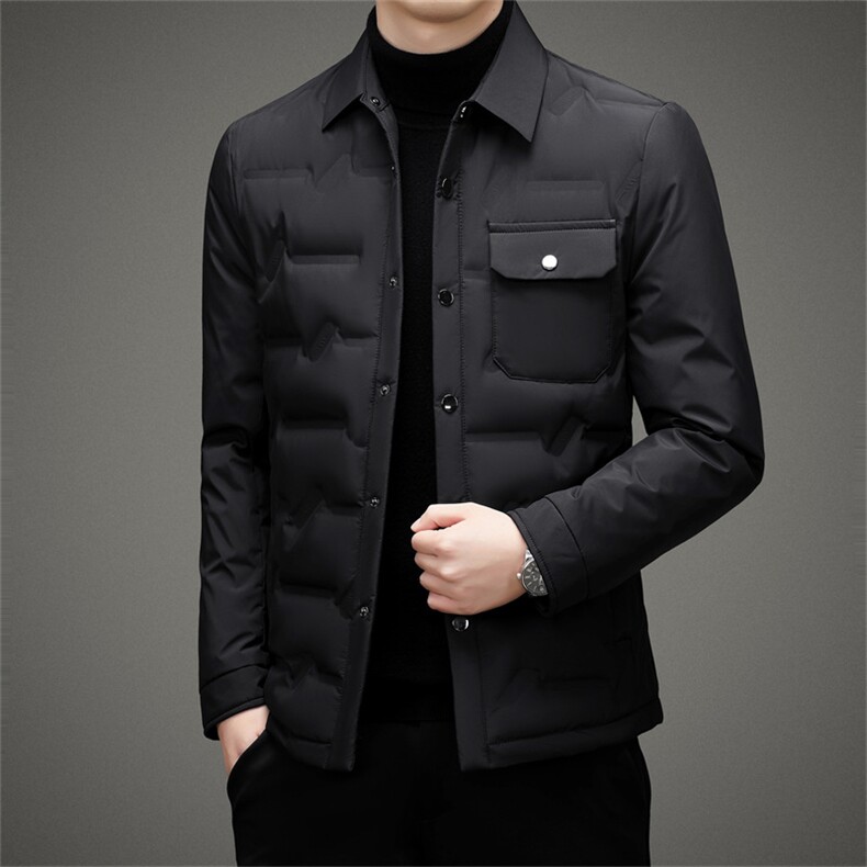 V2122钱塘2020-3秋冬新款男士翻领羽绒服保暖商务休闲外套P185,男装羽绒服,钱塘207-3
