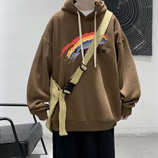 WY2064-P35纯棉连帽卫衣男大码运动帽衫宽松薄外套男，男装卫衣，电商A040