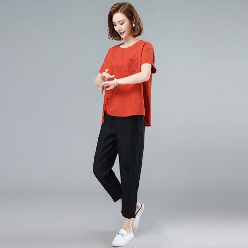 2024年夏季时尚文艺两件套装休闲/淑女,女装套装/套裙,文熹诺
