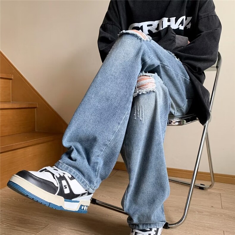 青春流行ins男直筒水洗牛仔裤M715P40,男装牛仔裤,星座1116-2