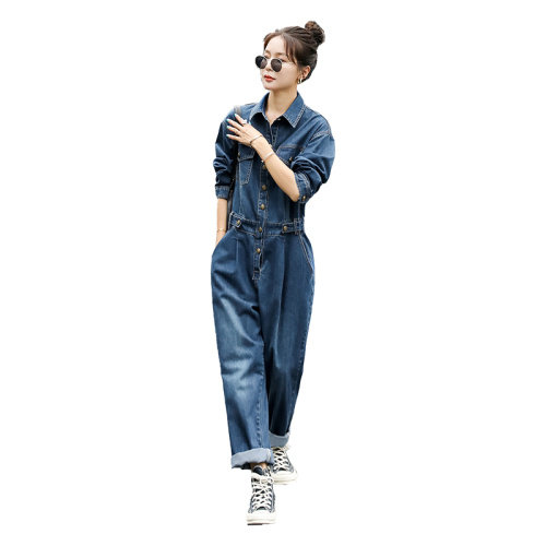 牛仔连体裤女春秋2025年新款时髦洋气减龄显瘦网红炸街工装连衣裤,女装连衣裙,钱塘布衣