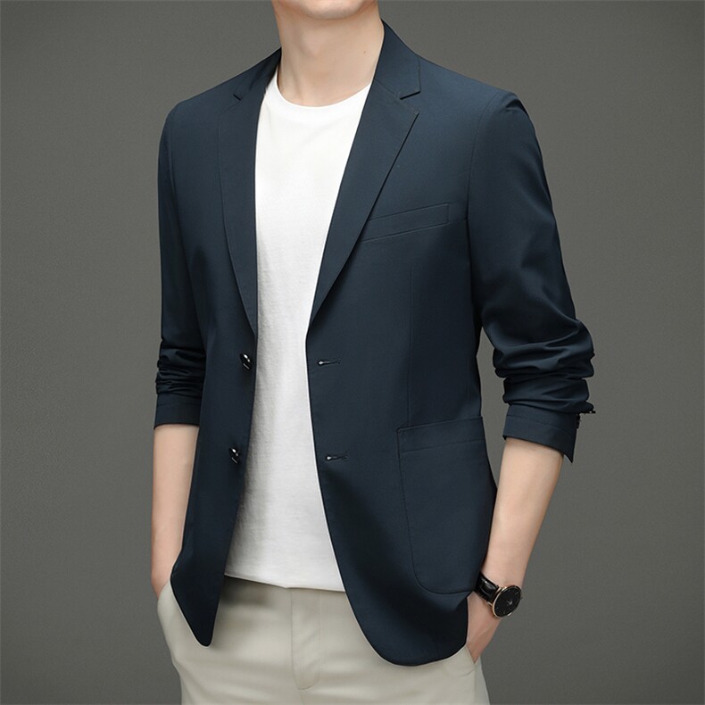 2023年春款男士上衣无缝单件西服P165，男装西服，电商D223-1