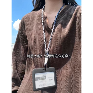 XZ809A/SYR32/特P25/控49   麦穗纹V领长袖长袖T恤卫衣图片