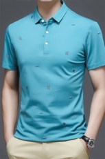 夏季正品2022短袖印花男POLO衫休闲半袖翻领宽松纯色T恤上衣P56，男装T恤，钱塘6003A(原)4033A