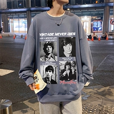 圆领卫衣男超大码胖子肥佬大号长袖t恤S6451-P28，男装卫衣，电商A040
