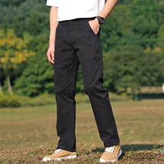 2026春夏新款男士纯棉高端休闲裤宽松直筒商务中青年爸爸装长裤子，男装休闲裤，星座914