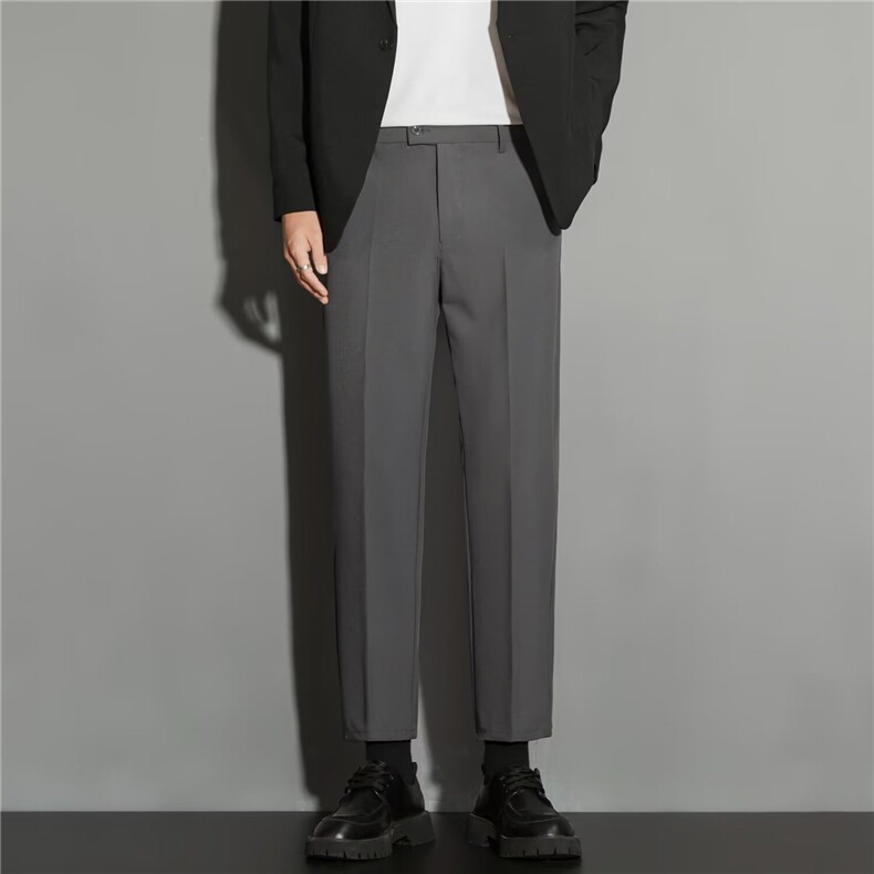 小西裤男士秋冬季高级垂感修身九分西装裤休闲长裤子男款K91,男装西裤,星座1116A-2（原606A-1）