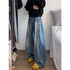 弯刀裤男美式高街复古休闲牛仔裤XK8096P52，男装牛仔裤，星座1116-2