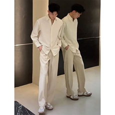 B216CS365P55春装长袖衬衫V领衬衣抖音网图慎用宽松版，男装衬衫，电商B216（原B302）