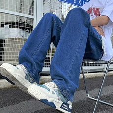 高腰直筒显瘦夏阔腿牛仔裤男宽松薄款裤子NZ5080，男装牛仔裤，星座1116A-1（原606A）
