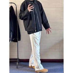 cleanfit尼龙褶皱外套男春秋美式复古飞行员行政夹克LJK6022-P58图片