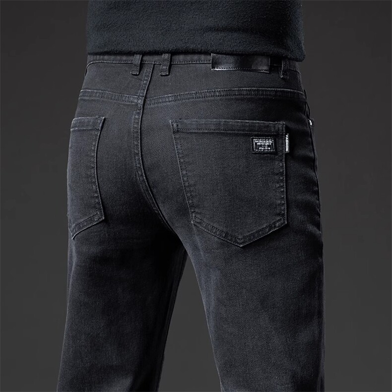 1506-1/K3681/P42直筒商务弹力休闲牛仔裤男士潮牌百搭图片