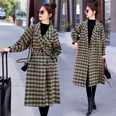 现货新款女冬装宽松休闲时尚通列减龄保暖手工缝制双面呢羊绒外套，女装双面呢大衣，韩美纤衣