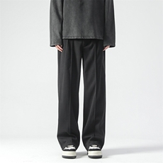 毛呢西裤男秋冬垂感裤韩版加厚男士百搭修身直筒休闲裤D518/P65，男装西裤，星座206（原A221）